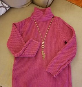 Pink Turtleneck Sweater